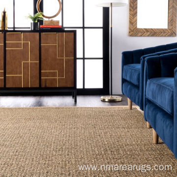 Seagrass natural fiber living room straw area rug